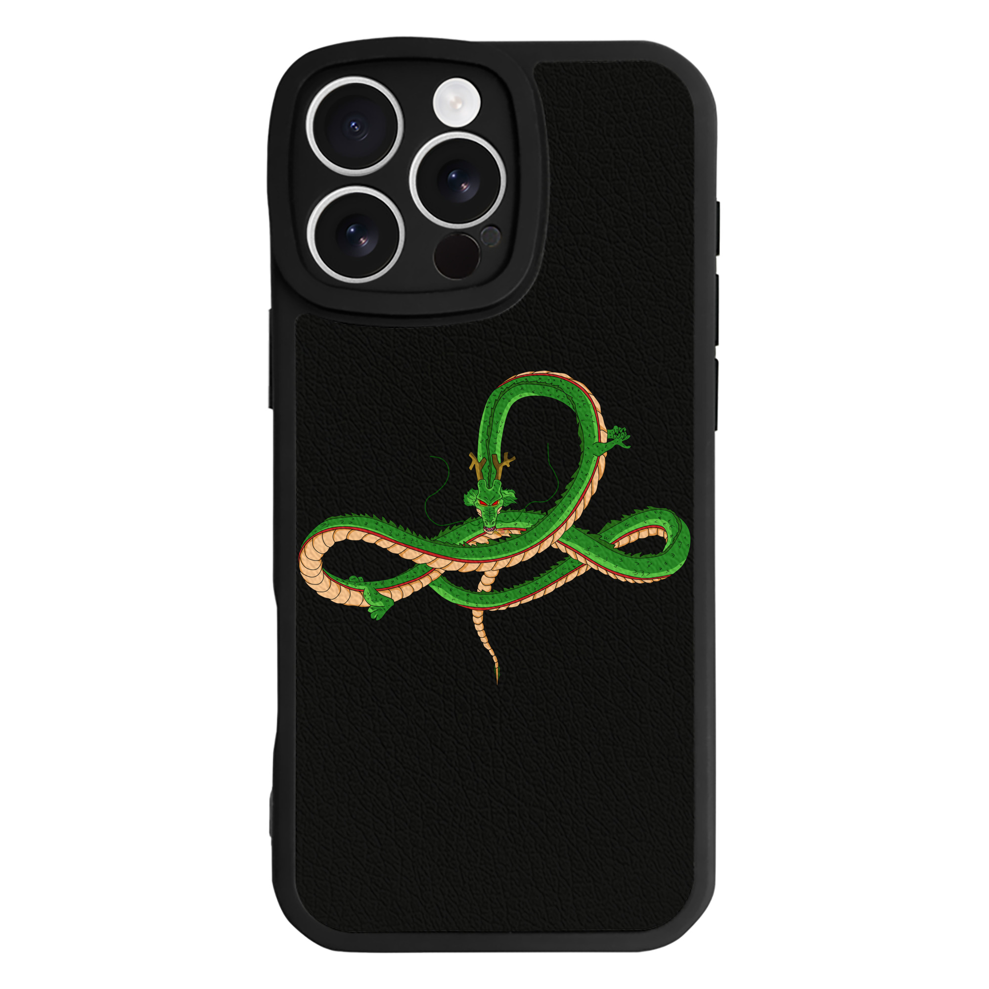 （画像用） ドラゴンボール 神龍 シェンロン DRAGON BALL Shenron 【iPhone 16シリーズ対応】シリコンスマホケース（レザー調） 材質：シリコン